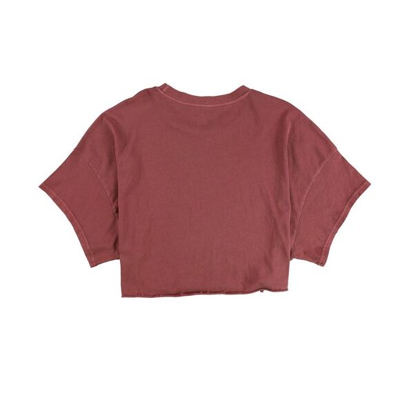 OFFLINE Womens Crop Raw Edge Basic T-Shirt, Red, NWT - Picture 2 of 2